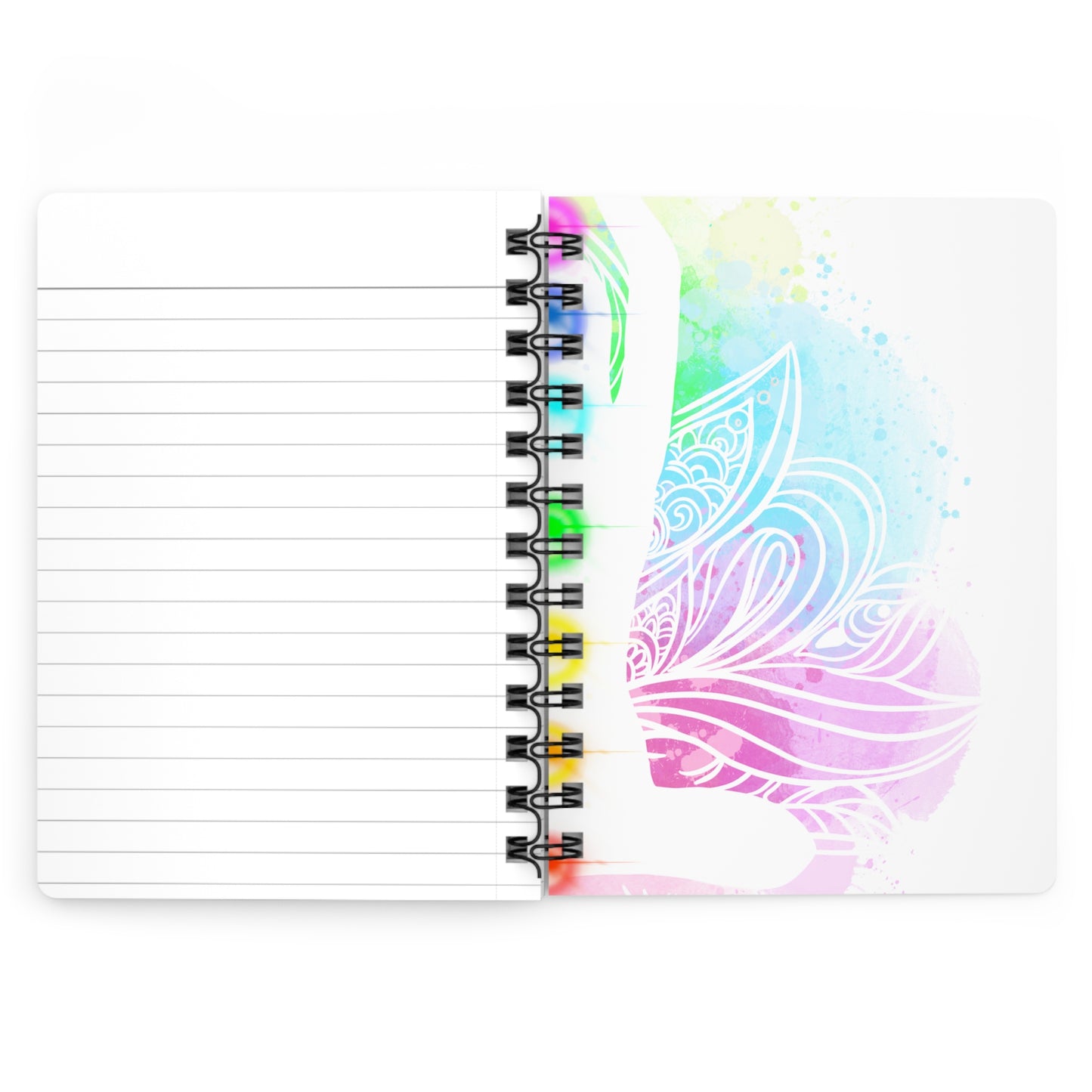 Chakra Meditation Journal, Spiritual Spiral Bound Notebook, Wellness Gift, Mindfulness Diary, Yoga Planner, Self-Reflection Journal