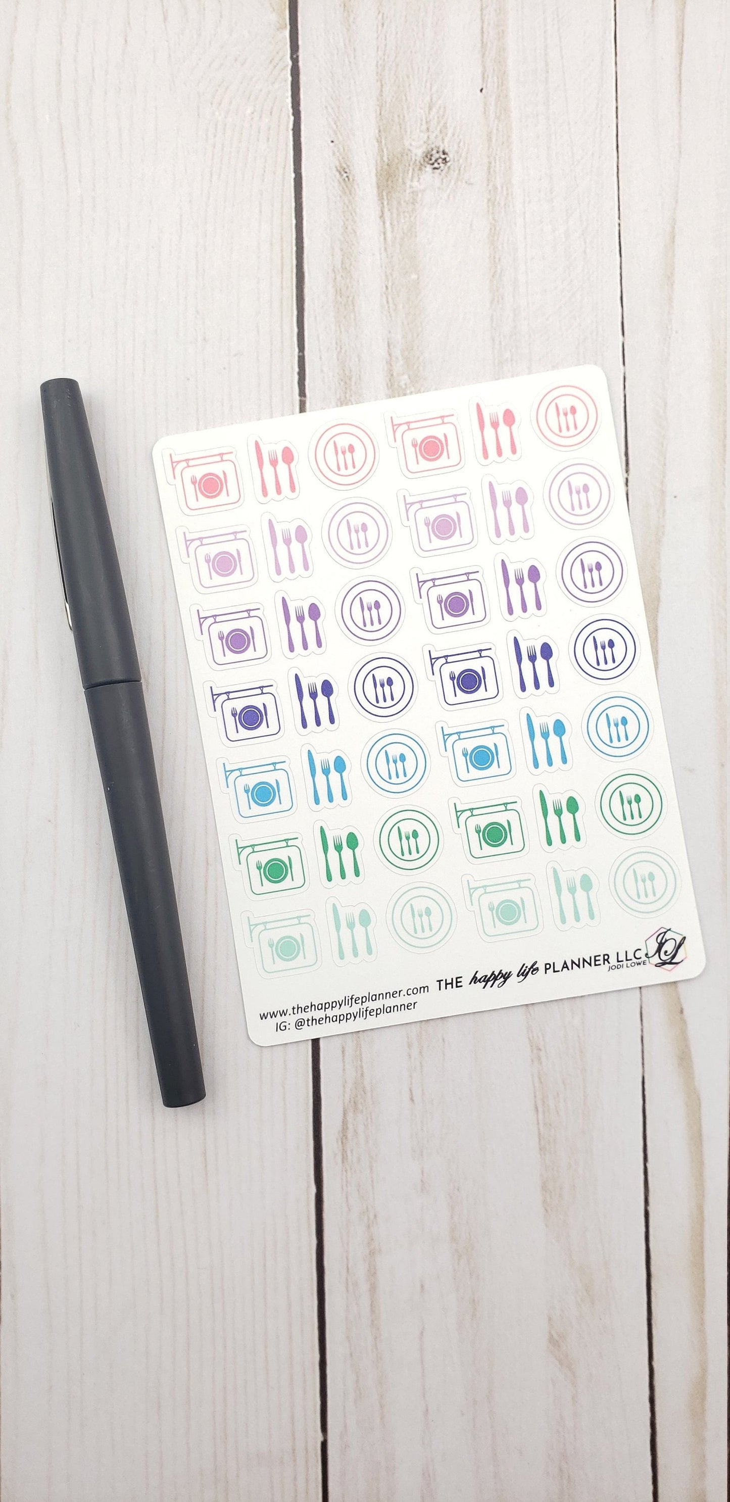 Lunch and dinner planner stickers, Lunch, Brunch, Eat out, Dinner stickers, planner stickers, functional stickers