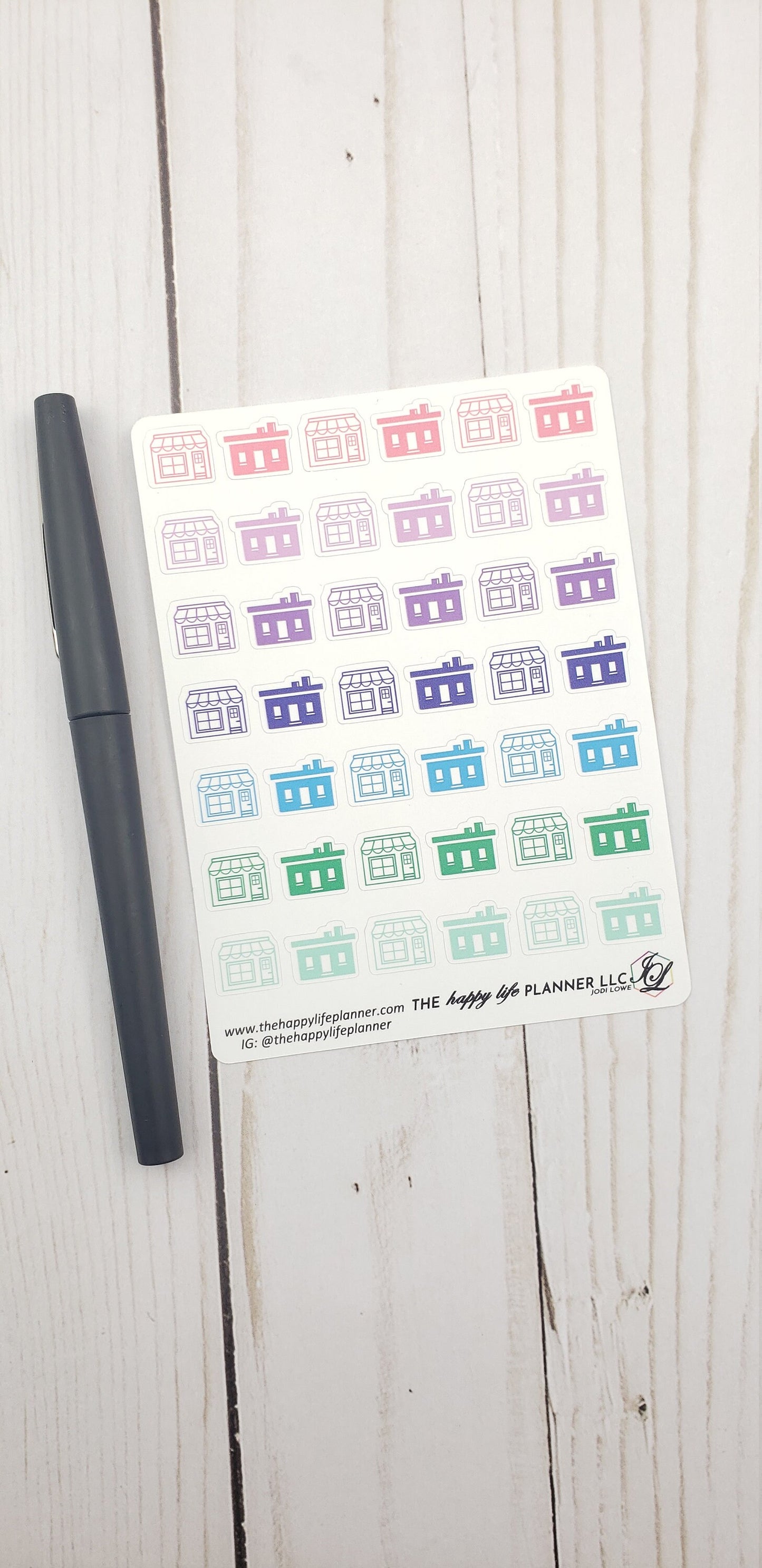Storefronts planner stickers, storefront stickers, planner stickers, functional stickers