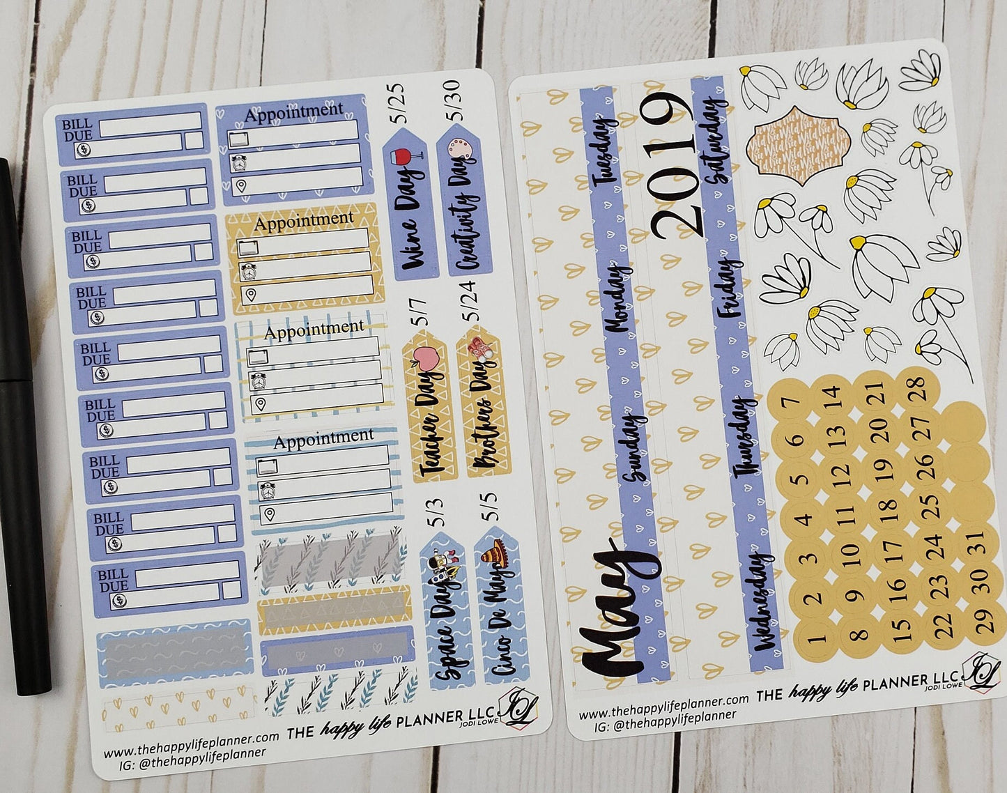 CLASSIC Monthly Planner Sticker Kit, Classic Monthly Happy Planner Sticker Kit, Planner stickers, sticker kit. READ Description!