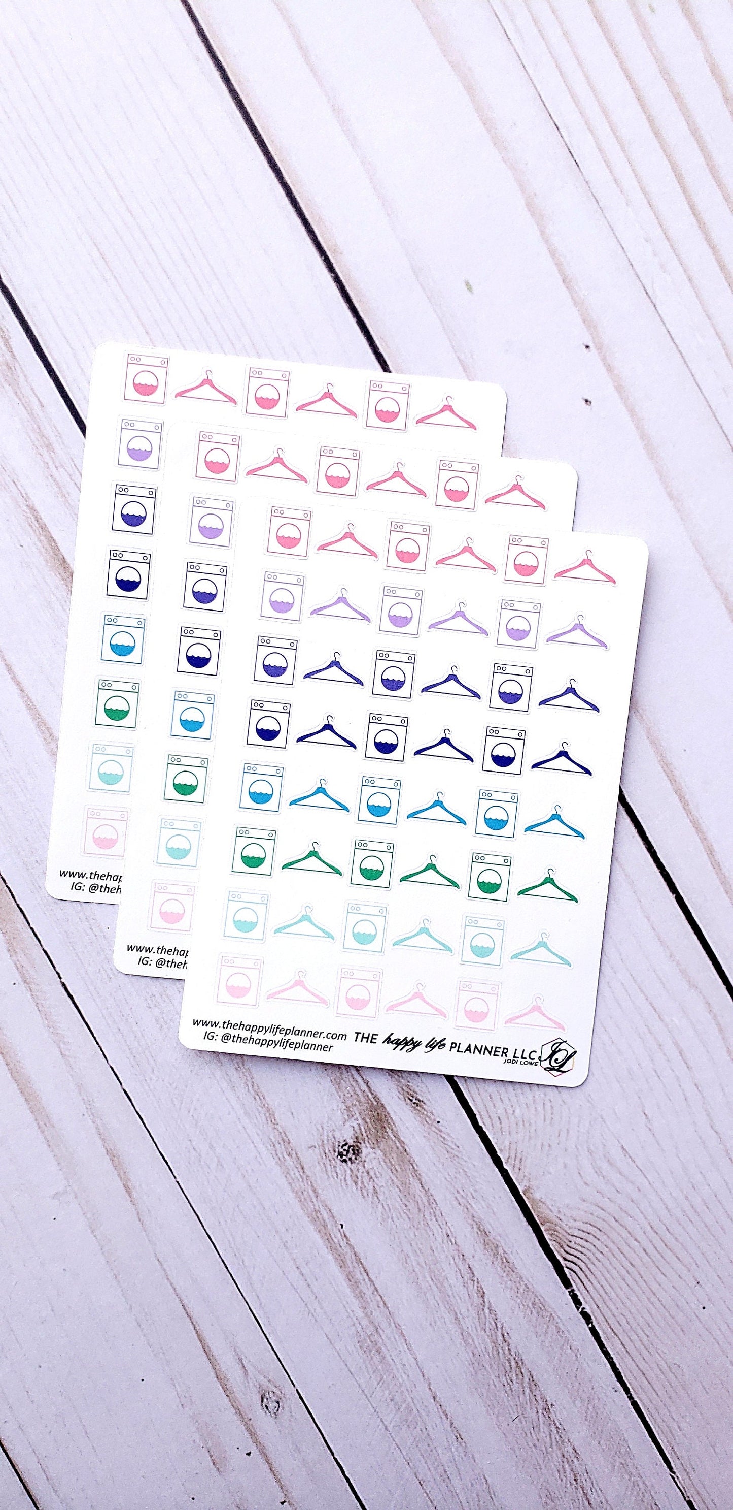 Laundry planner stickers, laundry stickers, planner stickers, functional stickers