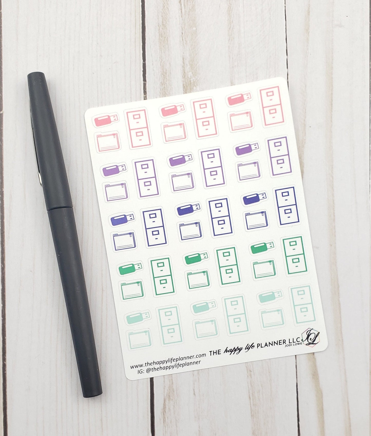 Back and File planner stickers, Back up files and file paperwork, file cabinet USB stickers, planner stickers, functional stickers