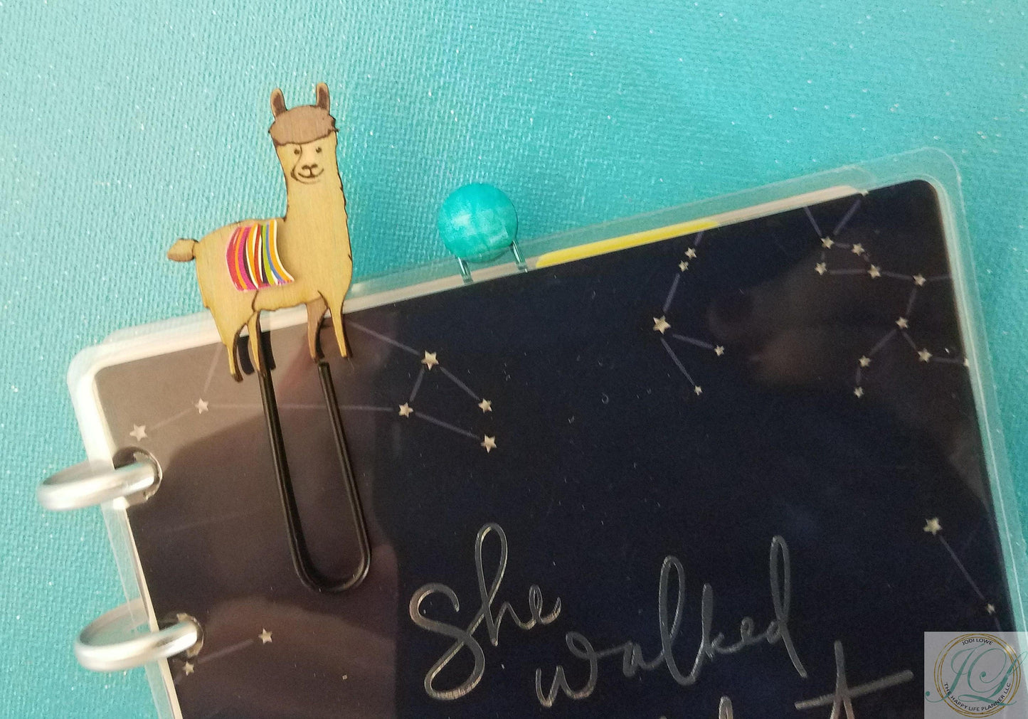 Wooden Llama planner clips