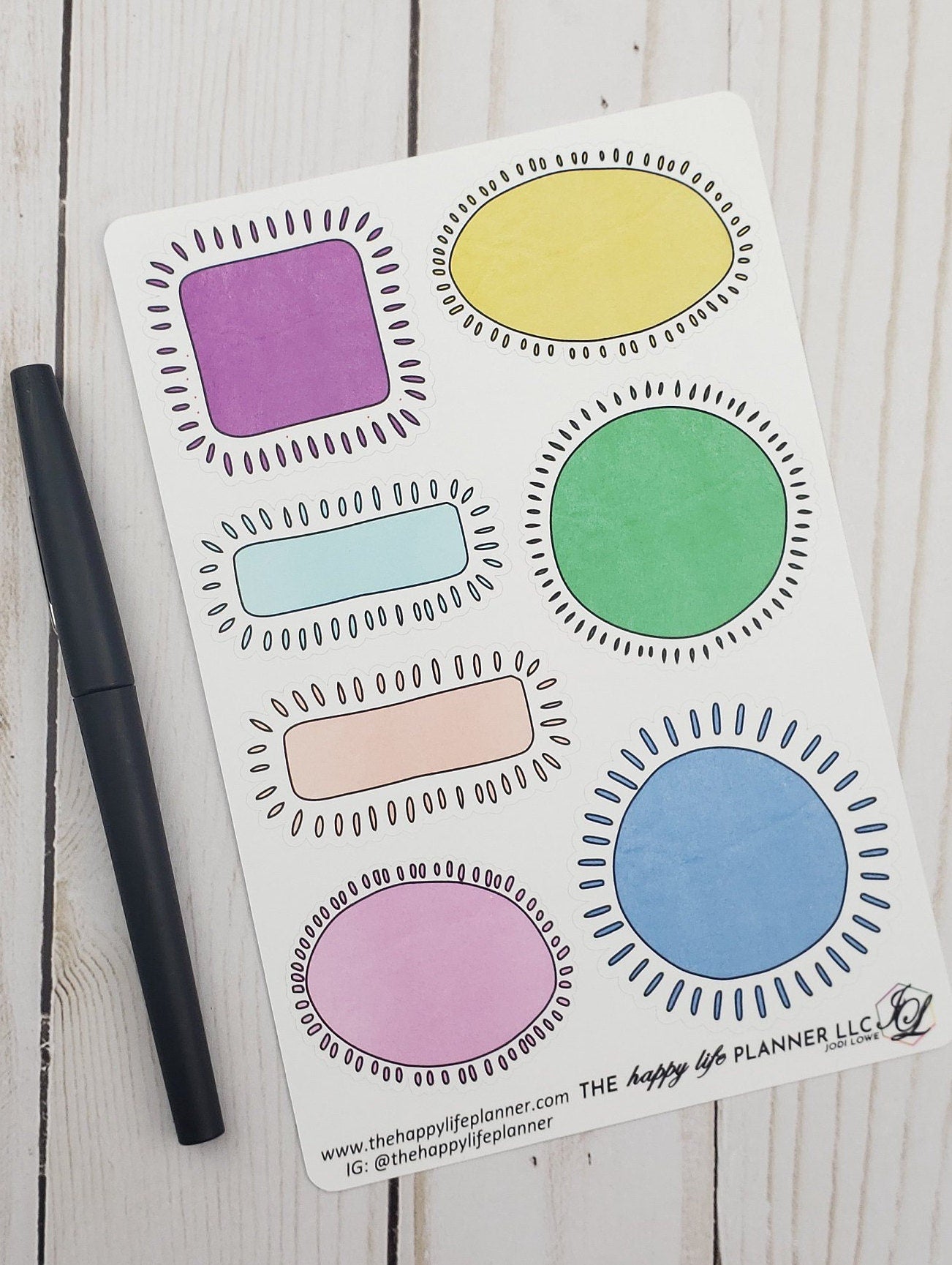 Note Bursts Planner Stickers, Happy Planner Stickers, Planner stickers, sticker kit, notes, note stickers