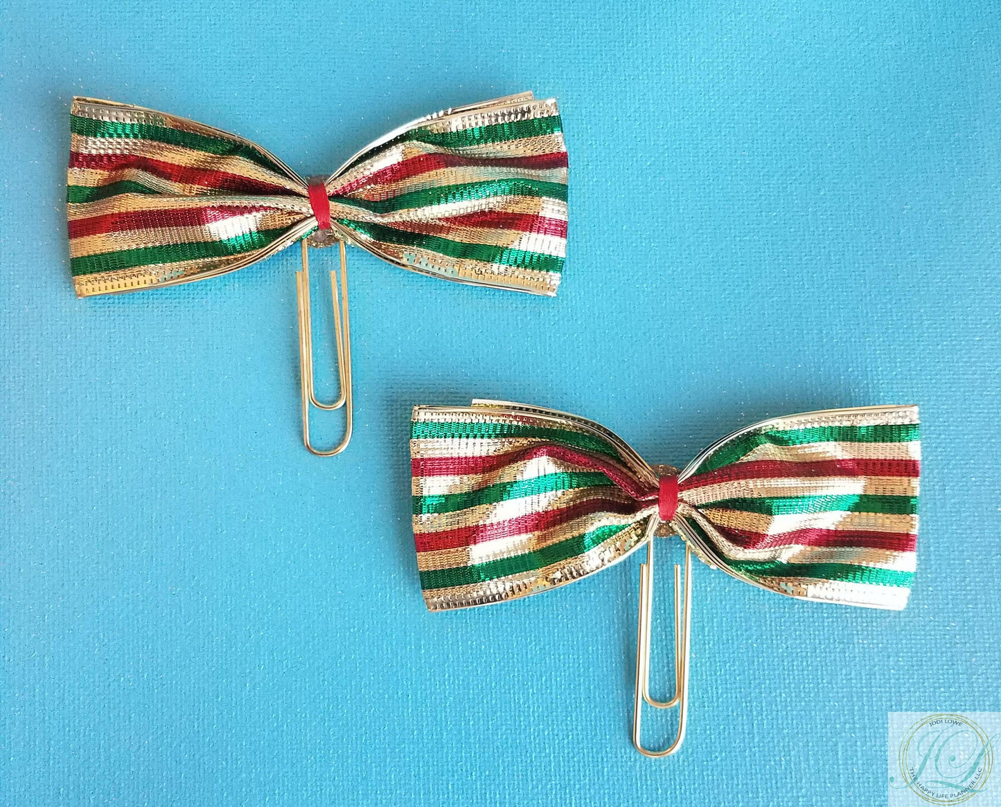 Golden Holiday planner clip