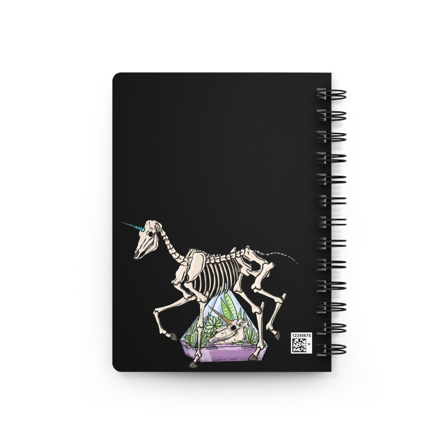 Skeleton Unicorn Spiral Bound Journal, Animal Art Notebook, Unique Gifts for Writers, Journal for Teens, School Supplies
