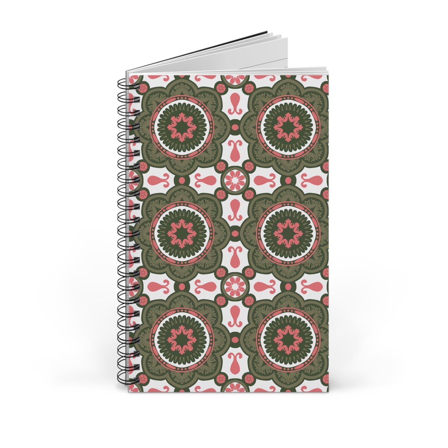 Boho Floral Spiral Journal, Vintage Notebook, Artistic Diary, Eco-Friendly Stationery, Gift for Her, Writing Journal