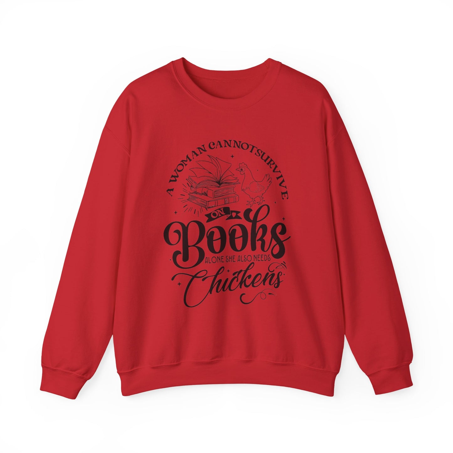 Cozy Book Lover Sweatshirt - Perfect for Readers, Gift for Bookworms, Library Fashion, Chicken Enthusiast Apparel, Novelty Crewneck