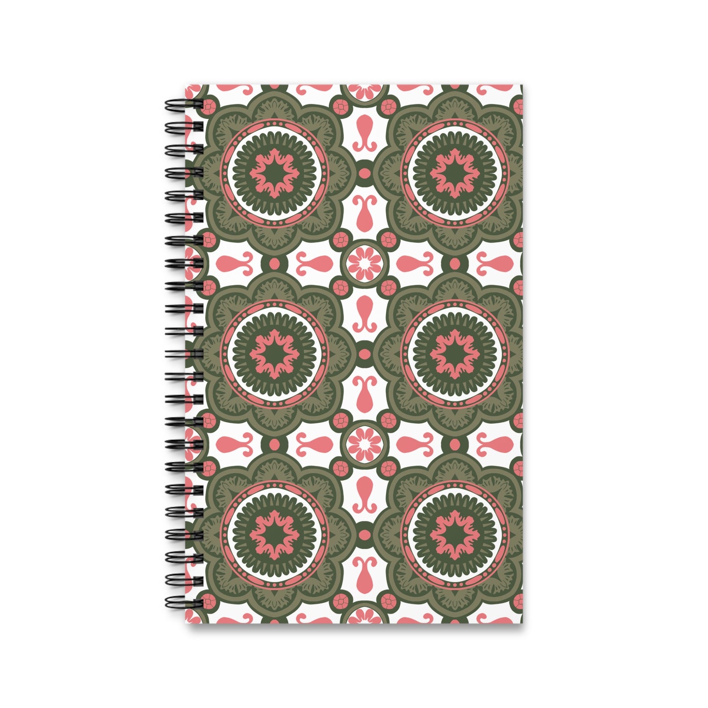 Boho Floral Spiral Journal, Vintage Notebook, Artistic Diary, Eco-Friendly Stationery, Gift for Her, Writing Journal