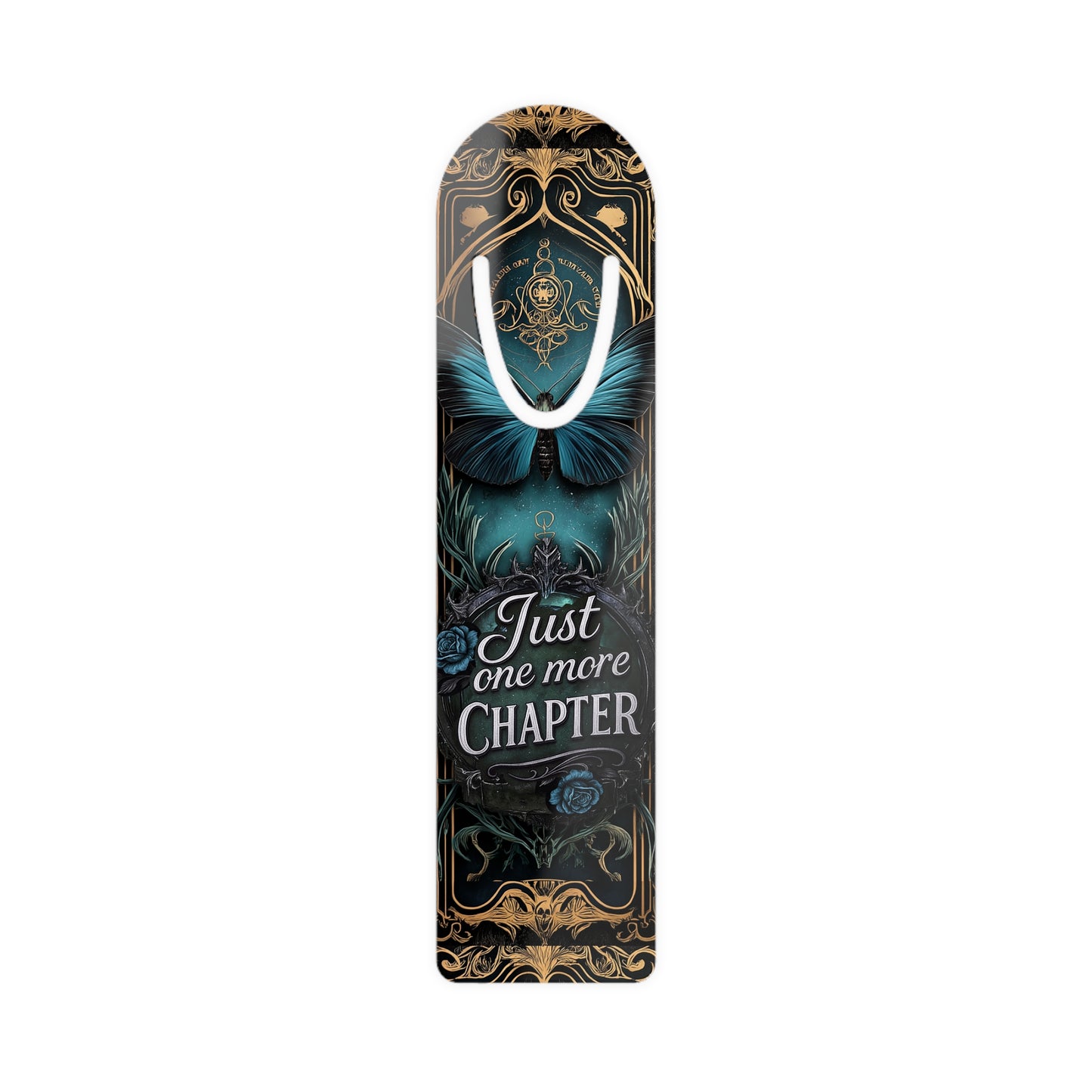 Elegant Butterfly Bookmark - Just One More Chapter, Reading Gift, Book Lover's Accessory, Literature Appreciation, Gift for Readers