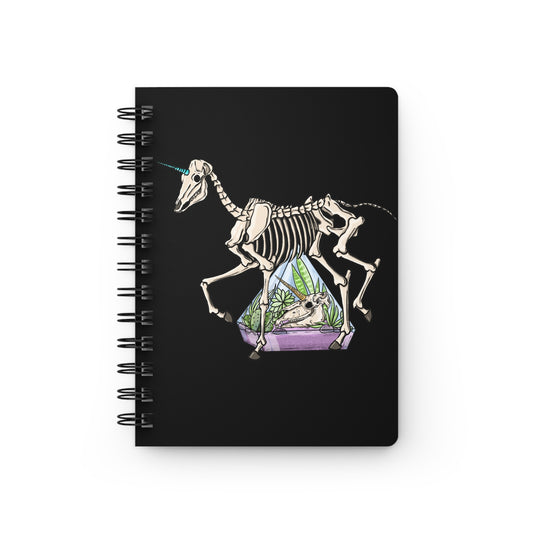 Skeleton Unicorn Spiral Bound Journal, Animal Art Notebook, Unique Gifts for Writers, Journal for Teens, School Supplies