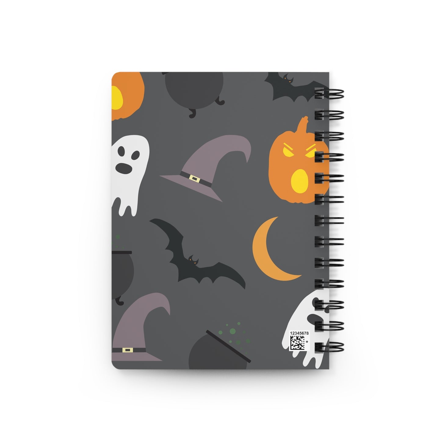 Halloween Spiral Bound Journal, Spooky Notebook for Writers, Ghosts & Bats Design, Perfect for Fall Celebrations, Halloween Planner, [...]