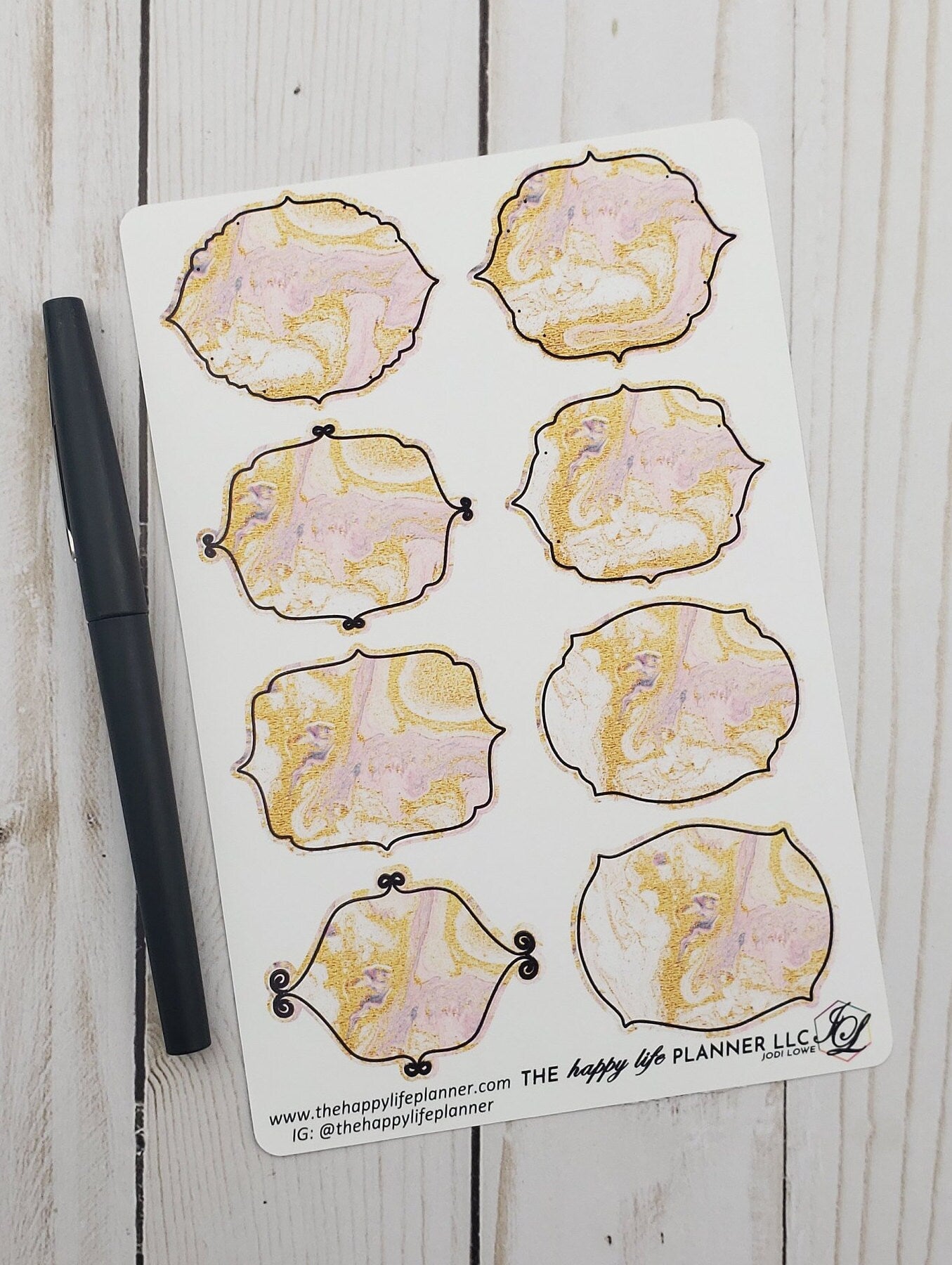 Framed Note Planner Stickers, Happy Planner Stickers, Planner stickers, sticker kit, notes, note stickers, framed stickers, frames