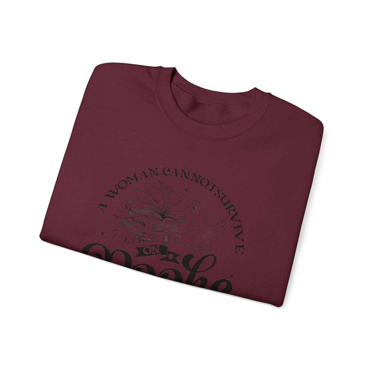 Cozy Book Lover Sweatshirt - Perfect for Readers, Gift for Bookworms, Library Fashion, Chicken Enthusiast Apparel, Novelty Crewneck