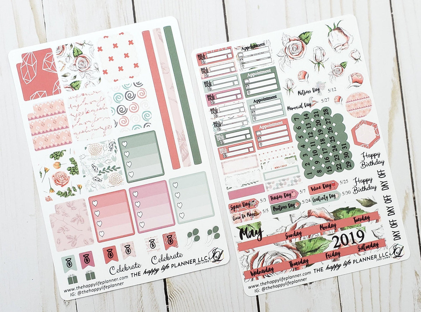 MAY MINI Monthly Planner Sticker Kit, MINI Happy Planner Sticker Kit, Planner stickers, monthly stickers. Read Description!