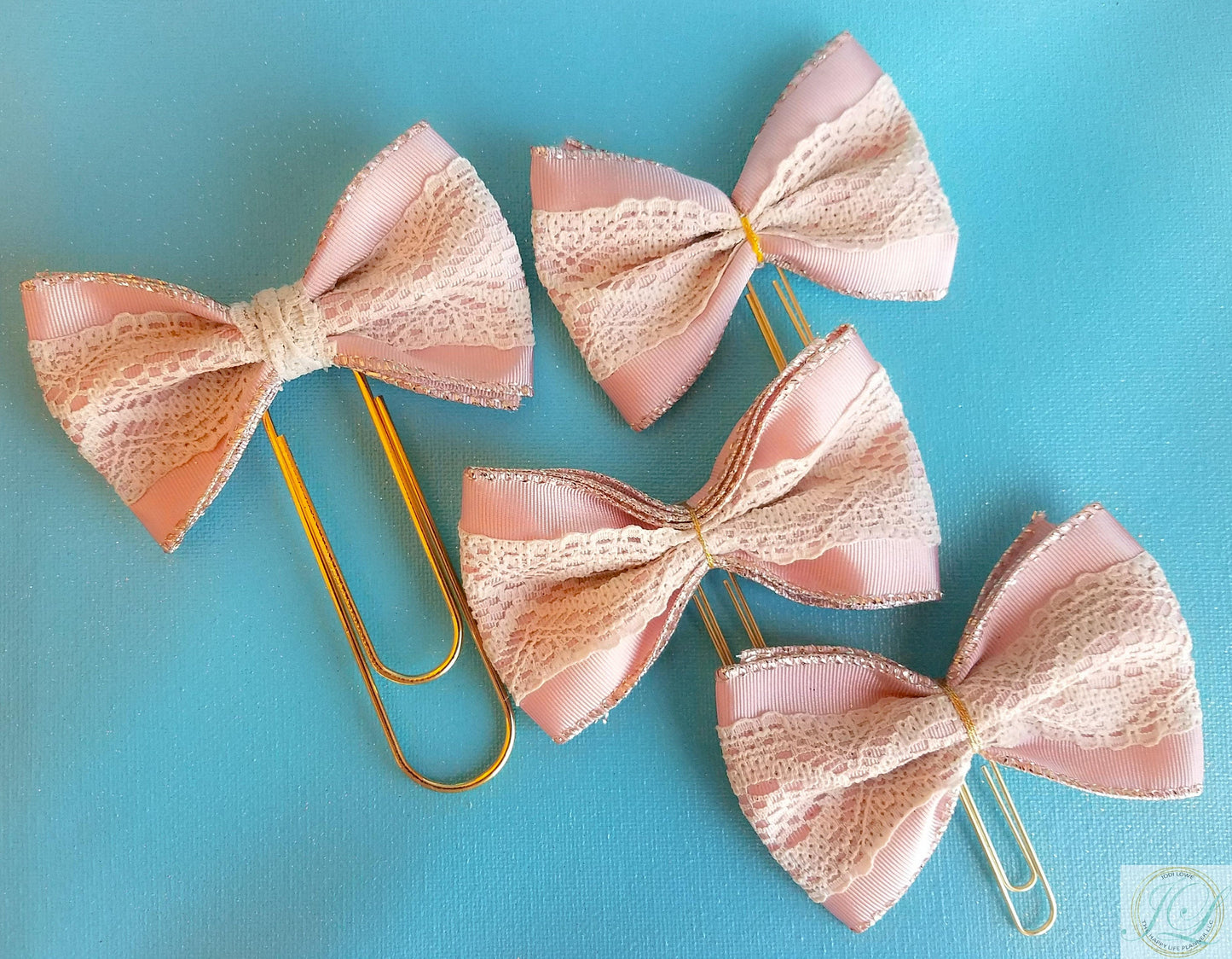 Blush and lace planner clip