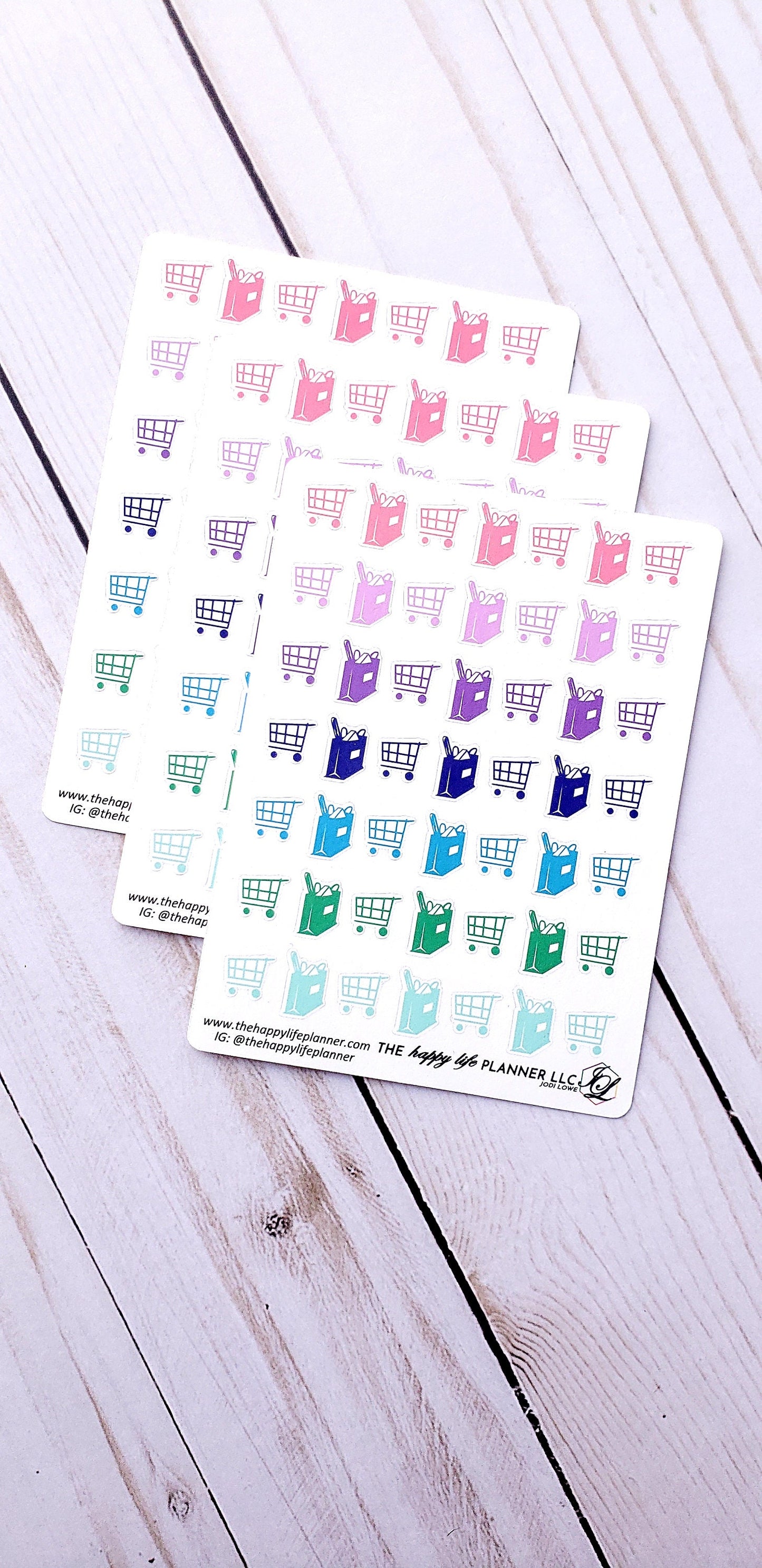 Grocery Shopping planner stickers, shopping stickers, planner stickers, functional stickers