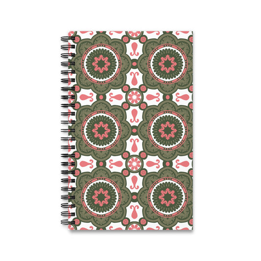 Boho Floral Spiral Journal, Vintage Notebook, Artistic Diary, Eco-Friendly Stationery, Gift for Her, Writing Journal