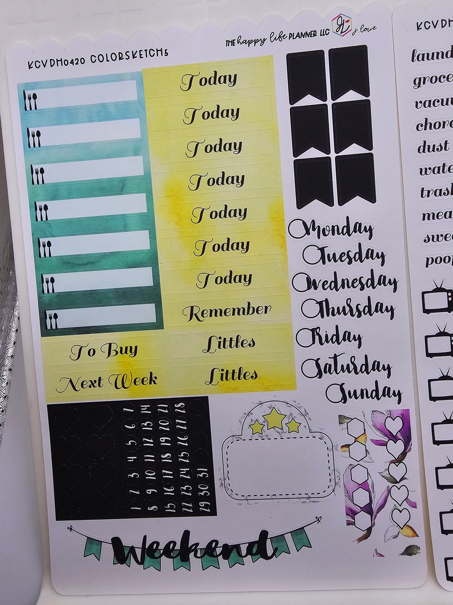 CLASSIC Weekly Planner Sticker Kit, CLASSIC Happy Planner Sticker Kit, Planner stickers, weekly stickers. Read Description!