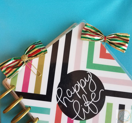 Golden Holiday planner clip