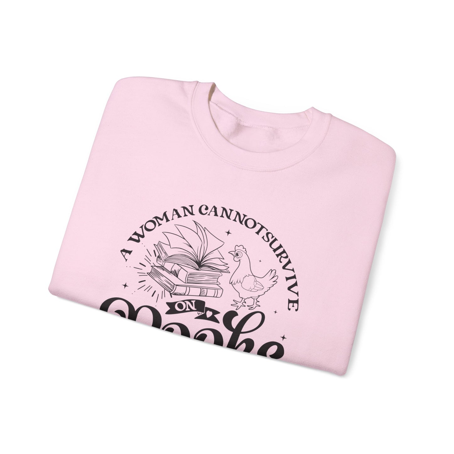 Cozy Book Lover Sweatshirt - Perfect for Readers, Gift for Bookworms, Library Fashion, Chicken Enthusiast Apparel, Novelty Crewneck