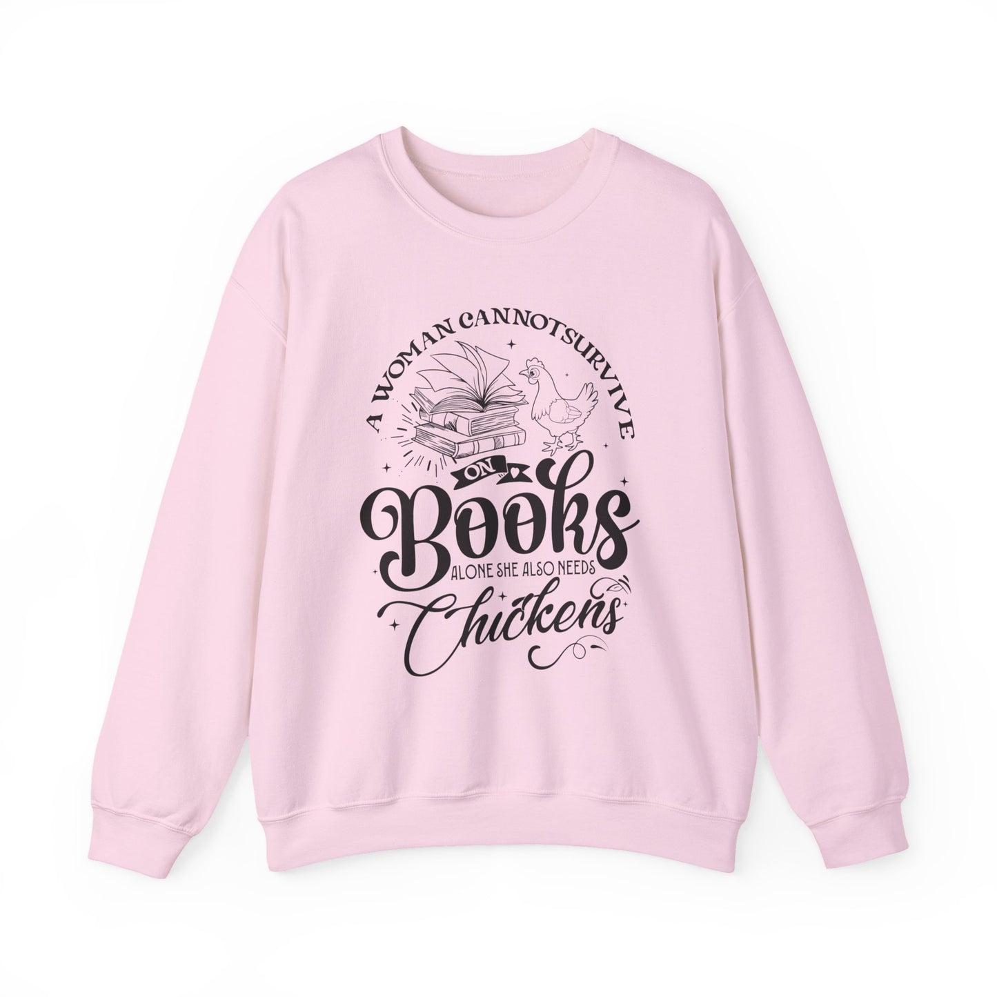 Cozy Book Lover Sweatshirt - Perfect for Readers, Gift for Bookworms, Library Fashion, Chicken Enthusiast Apparel, Novelty Crewneck