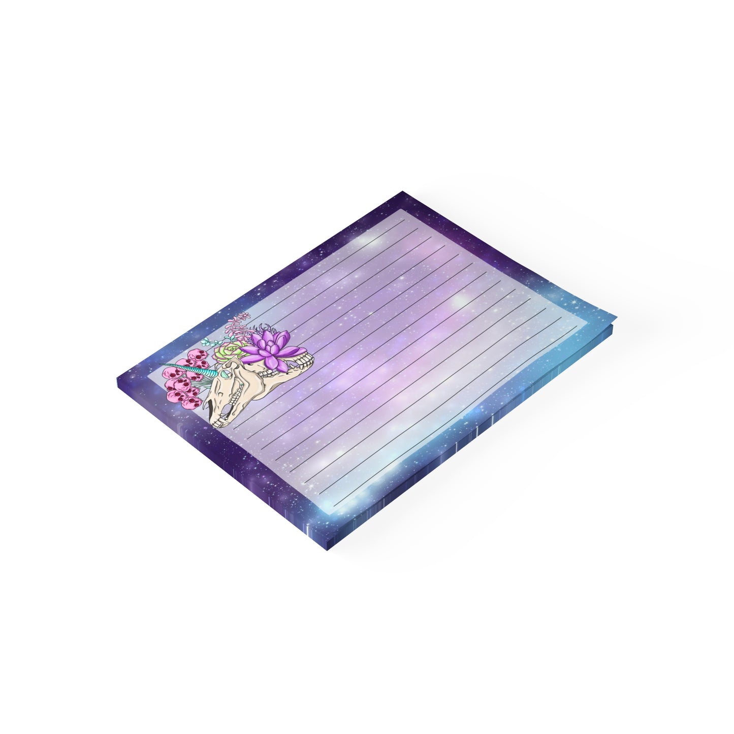 Unicorn-Themed Note Pads, Floral Sticky Notes, Cute Stationery, Gift for Students, Office Supplies, Planner Accessories
