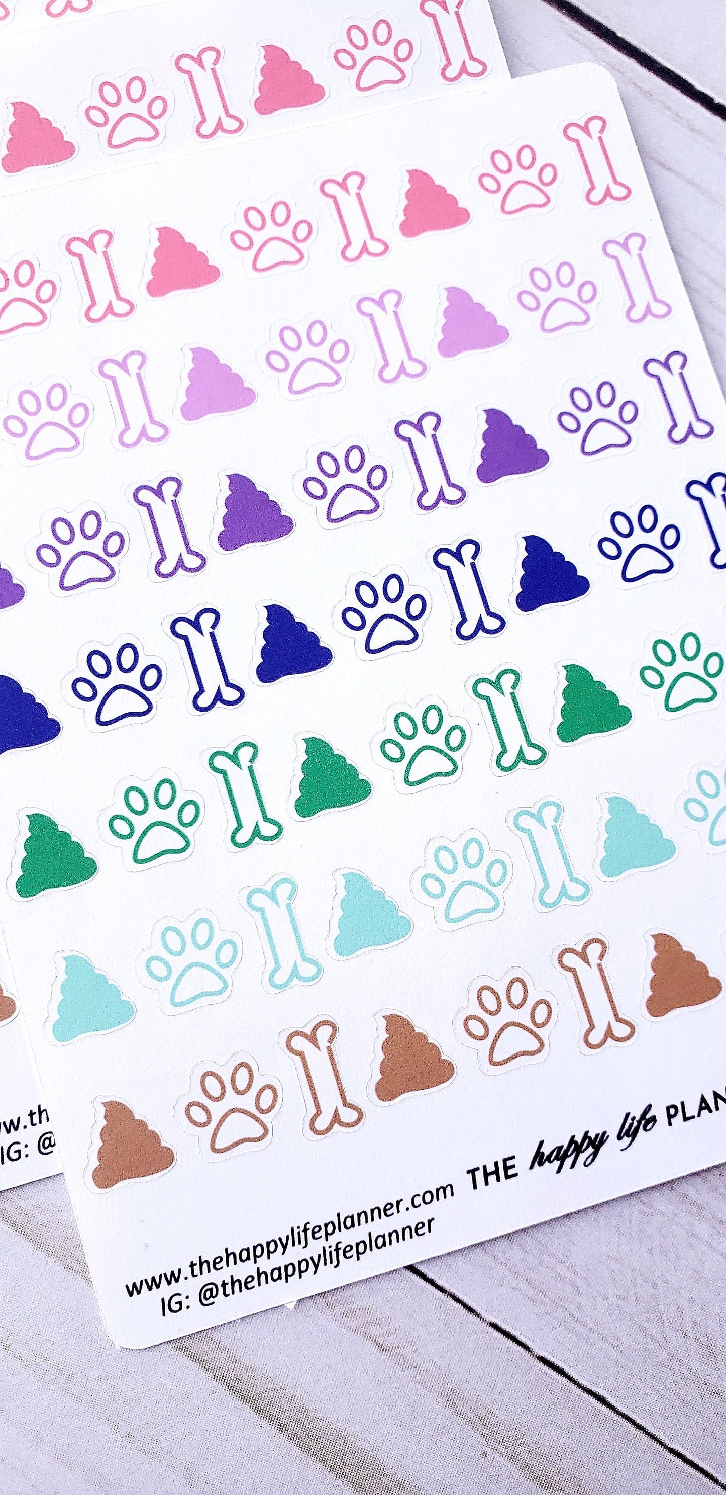 Pets and Poop scoop planner stickers, pets and poop scoop  stickers, planner stickers, functional stickers