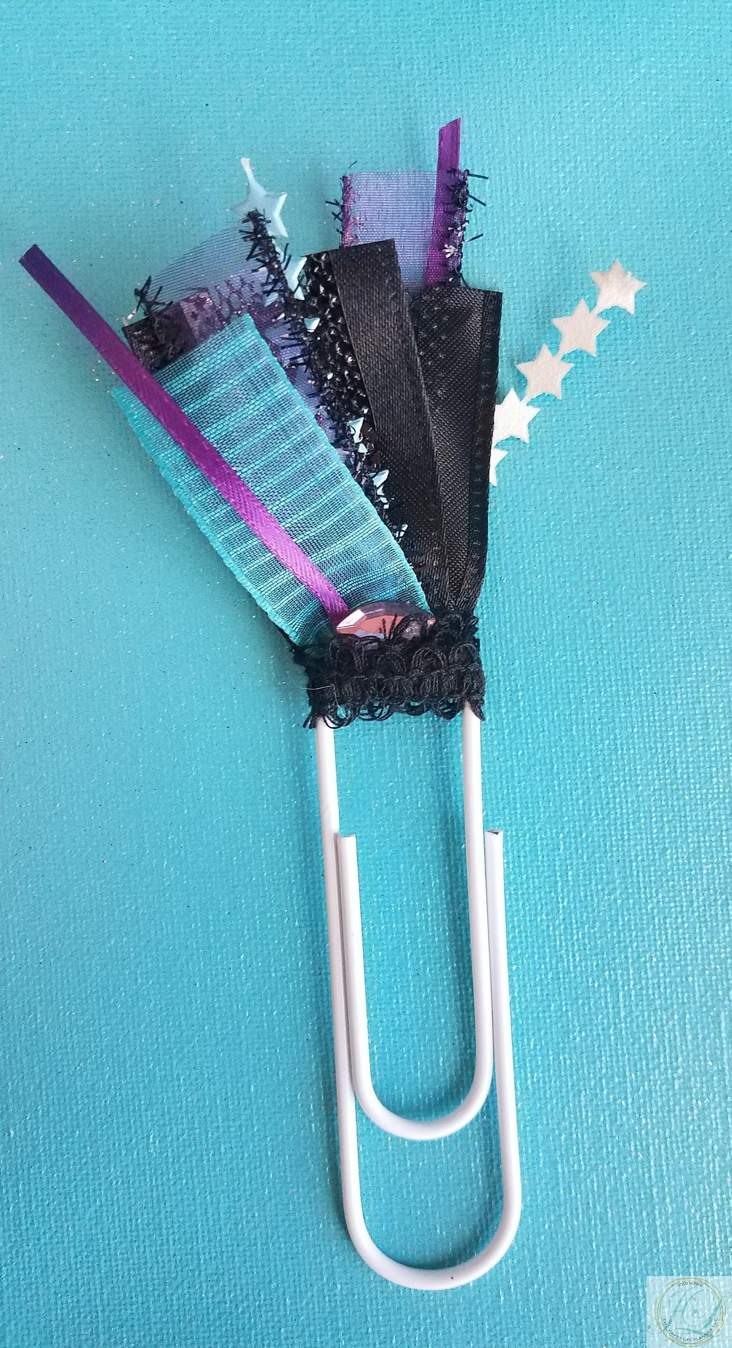 Giant blue and purple planner clip