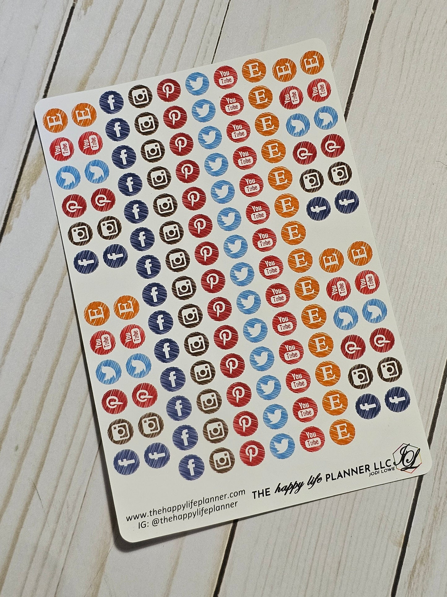 Social Media Icon Planner Stickers, Happy Planner Stickers, Planner stickers, sticker kit, social, media icon stickers. Read Description!