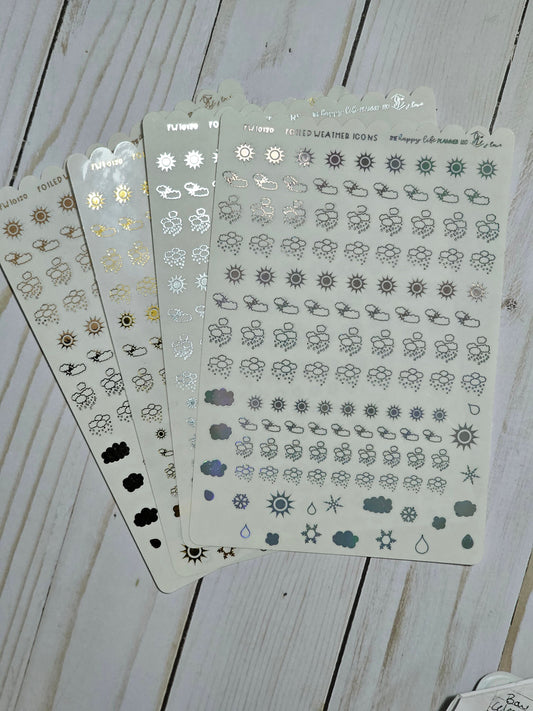 Weather Phase stickers, Foil stickers, weather, phase, planner stickers, foiled stickers, planner. Read Description!