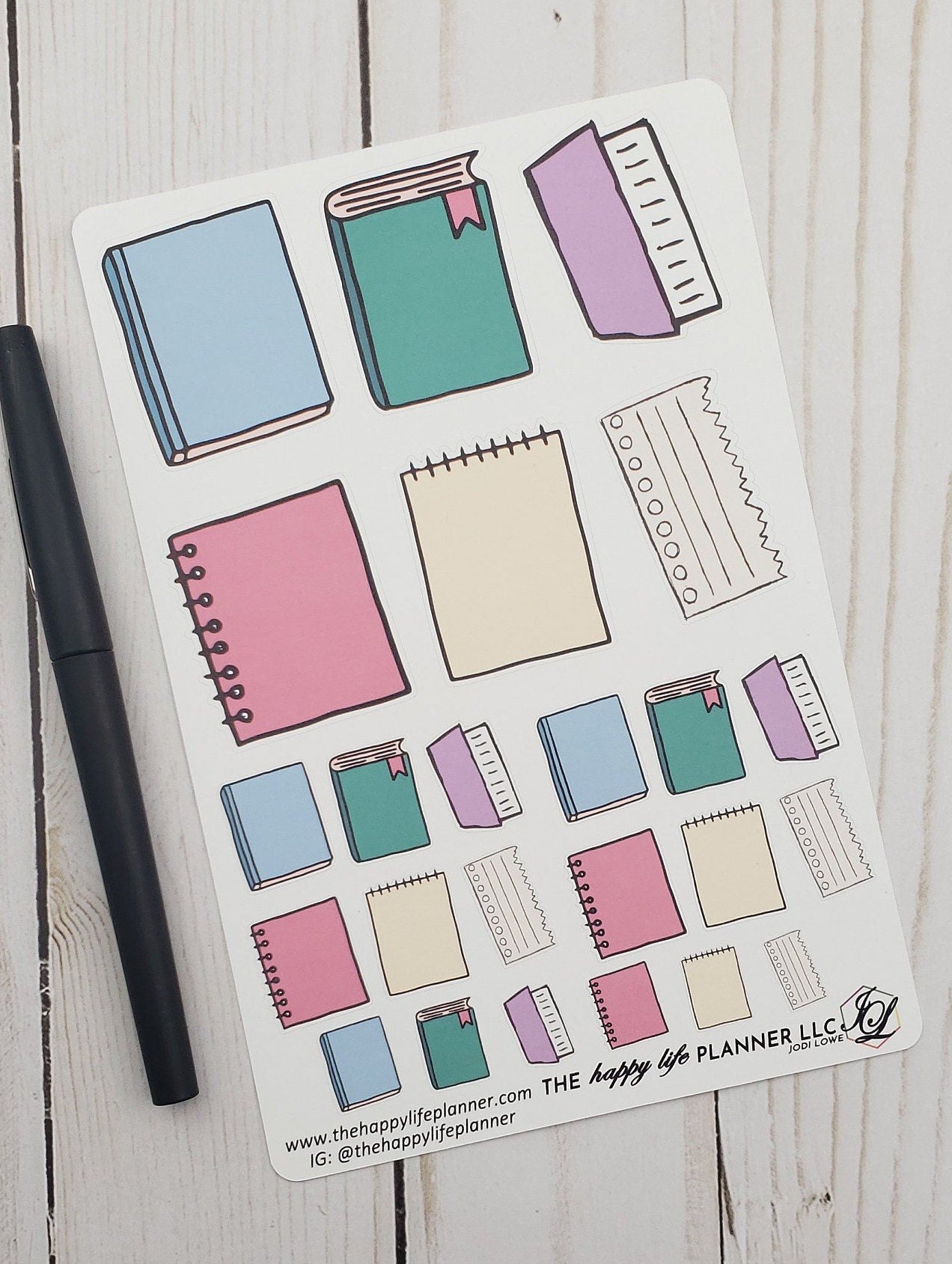 Notebooks Planner Stickers, Happy Planner Stickers, Planner stickers, sticker kit, notes, note stickers