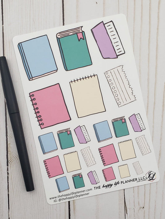 Notebooks Planner Stickers, Happy Planner Stickers, Planner stickers, sticker kit, notes, note stickers