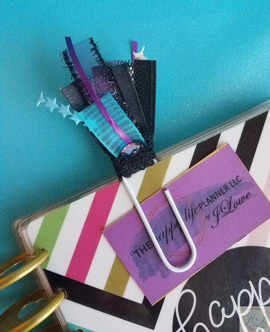 Giant blue and purple planner clip