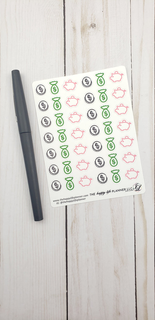 Pay Day/Save/Money planner stickers, payday or savings or monies stickers, planner stickers, functional stickers