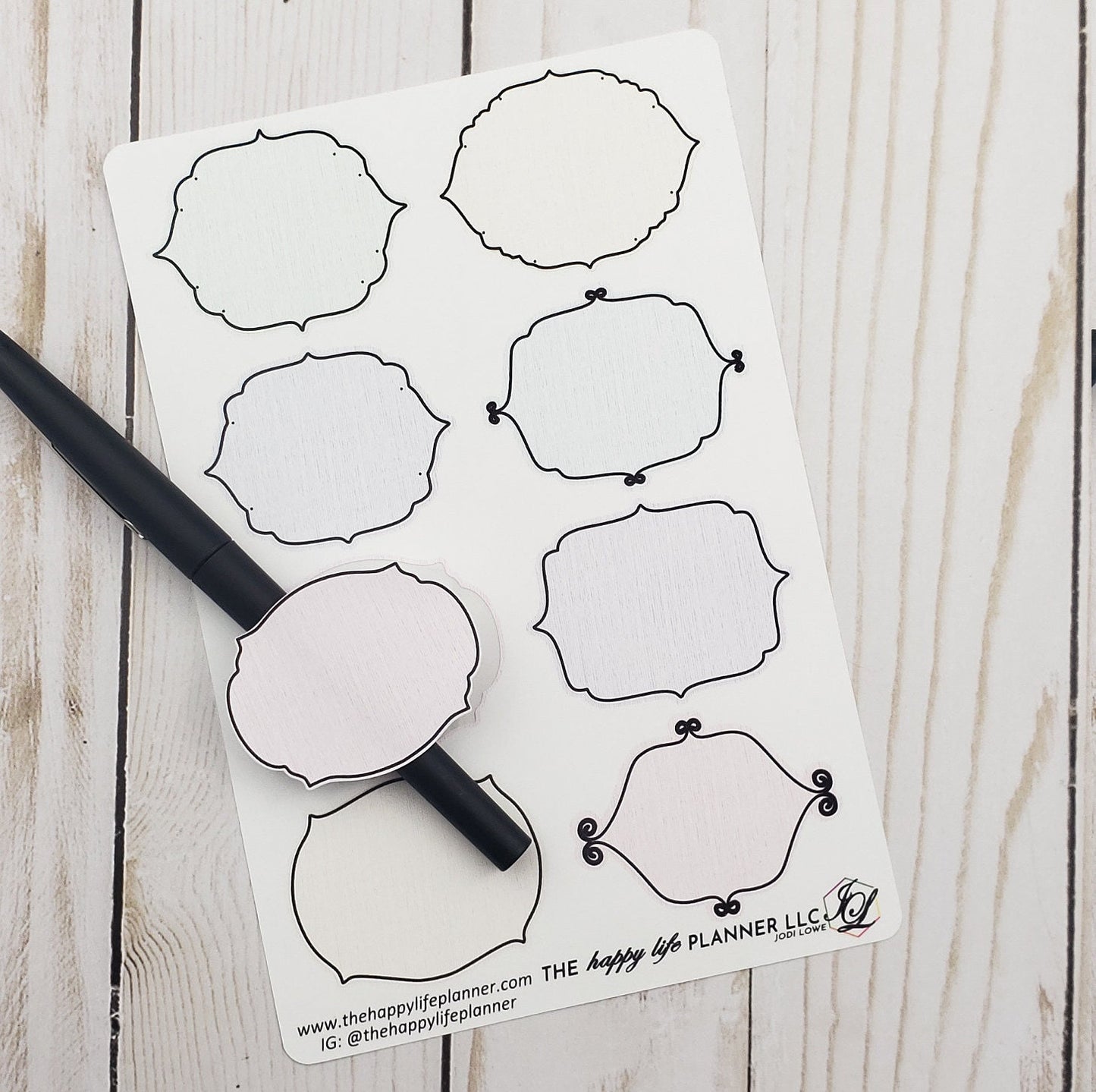 Framed Note Planner Stickers, Happy Planner Stickers, Planner stickers, sticker kit, notes, note stickers, framed stickers, frames