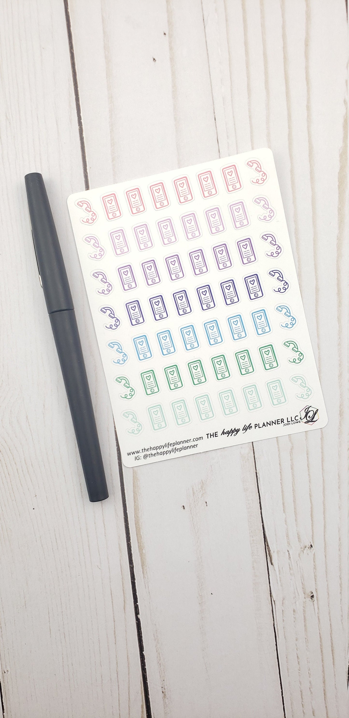 Cell phone or Phone call planner stickers, phone stickers, planner stickers, functional stickers