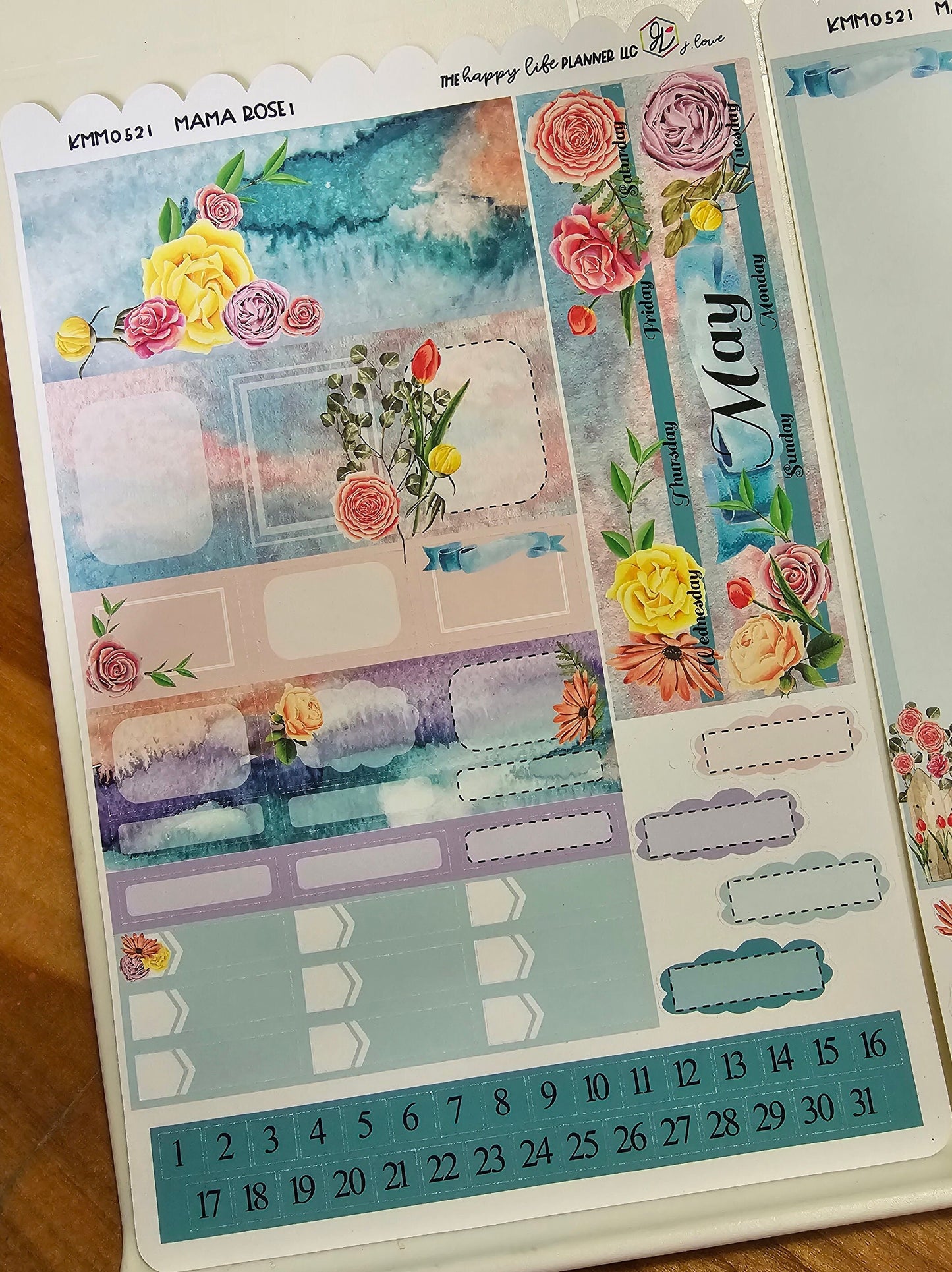 MAY MINI Monthly Planner Sticker Kit, MINI Happy Planner Sticker Kit, Planner stickers, monthly stickers. Read Description!