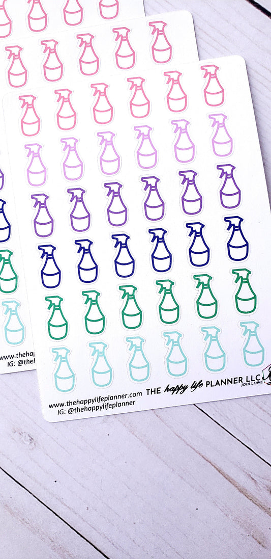 Cleaning planner stickers, chores stickers, planner stickers, functional stickers