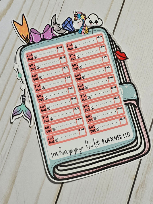 Bills Due Planner Stickers, Happy Planner Stickers, Planner stickers, sticker kit, Bills, daily bill stickers. Read Description!
