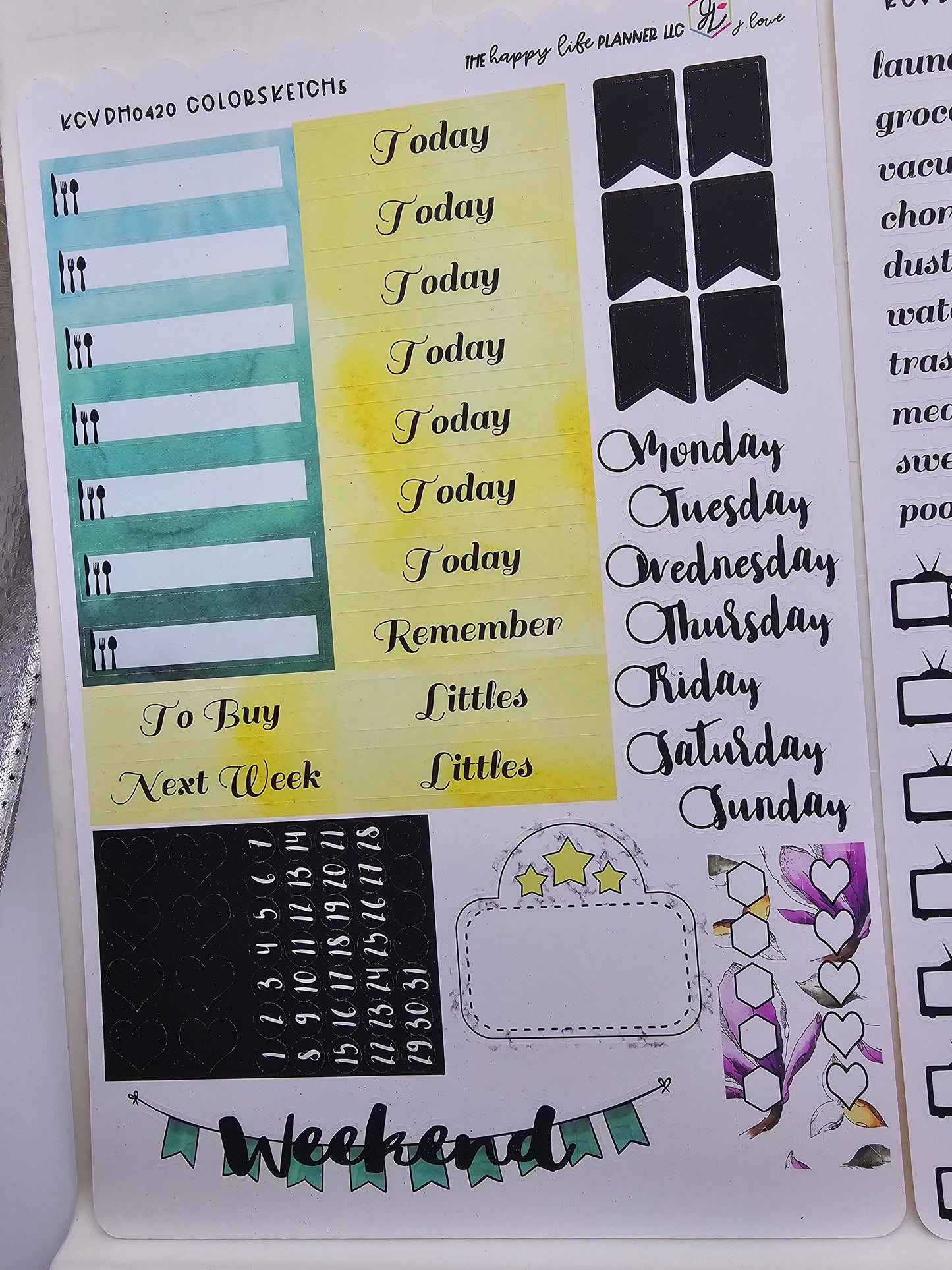 CLASSIC Weekly Planner Sticker Kit, CLASSIC Happy Planner Sticker Kit, Planner stickers, weekly stickers. Read Description!