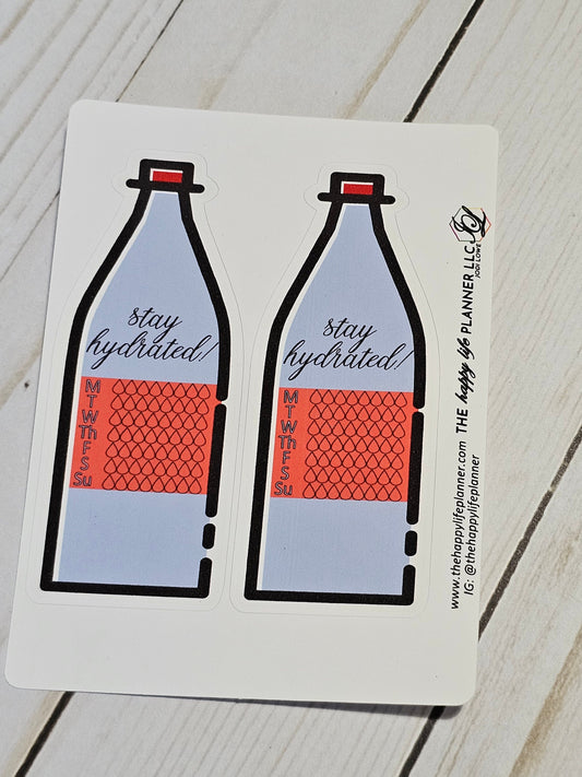 Stay Hydrated Planner Stickers, Happy Planner Stickers, Planner stickers, sticker kit, hydrate, hydrate stickers. Read Description!
