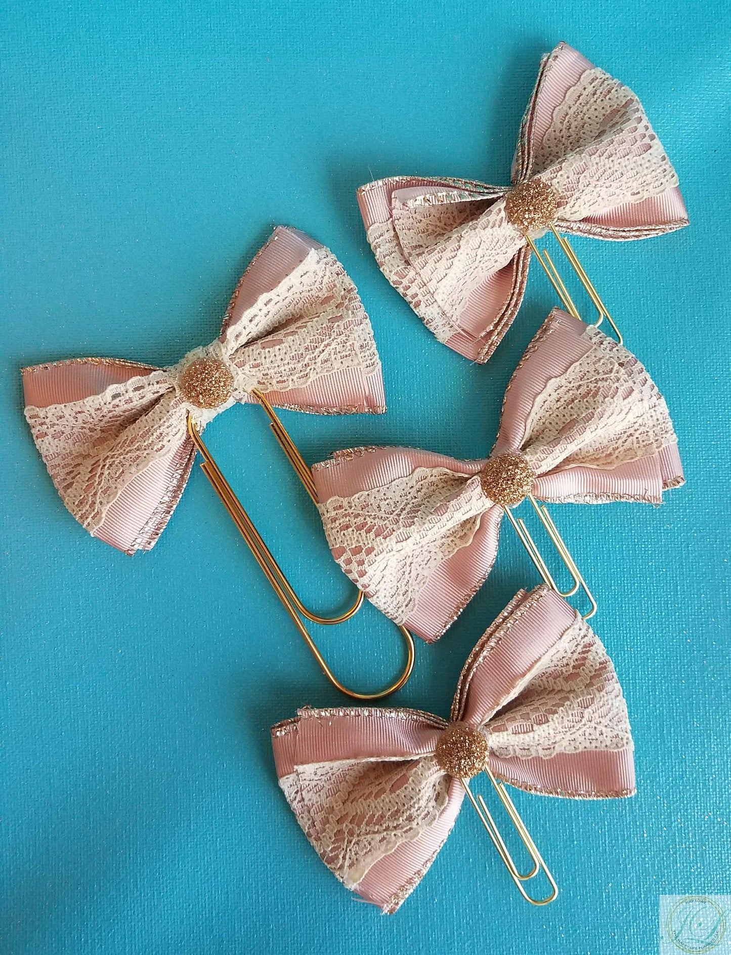 Blush and lace planner clip