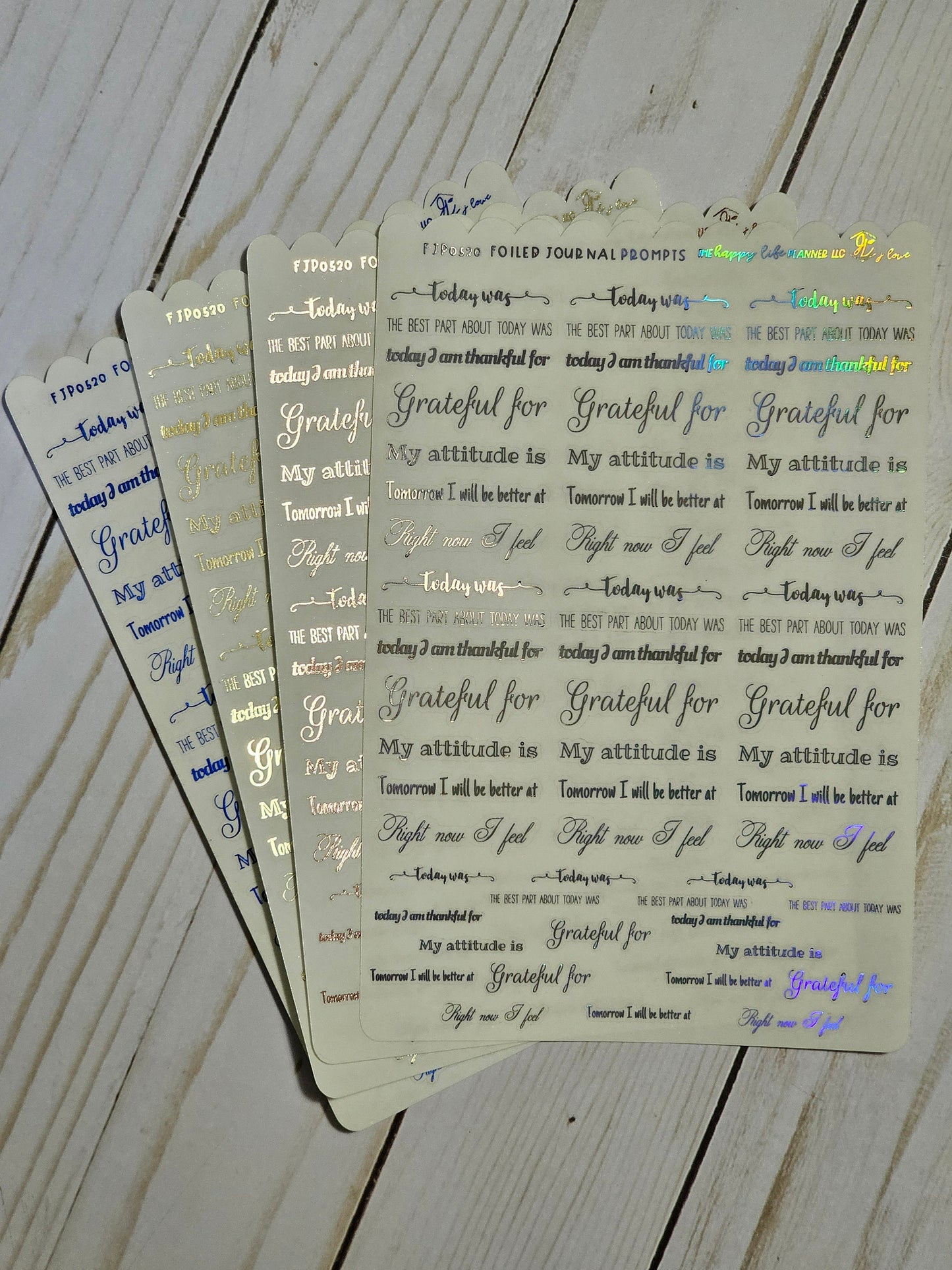 Journal Prompt stickers, Foil stickers, journal, prompt, planner stickers, foiled stickers, planner. Read Description!