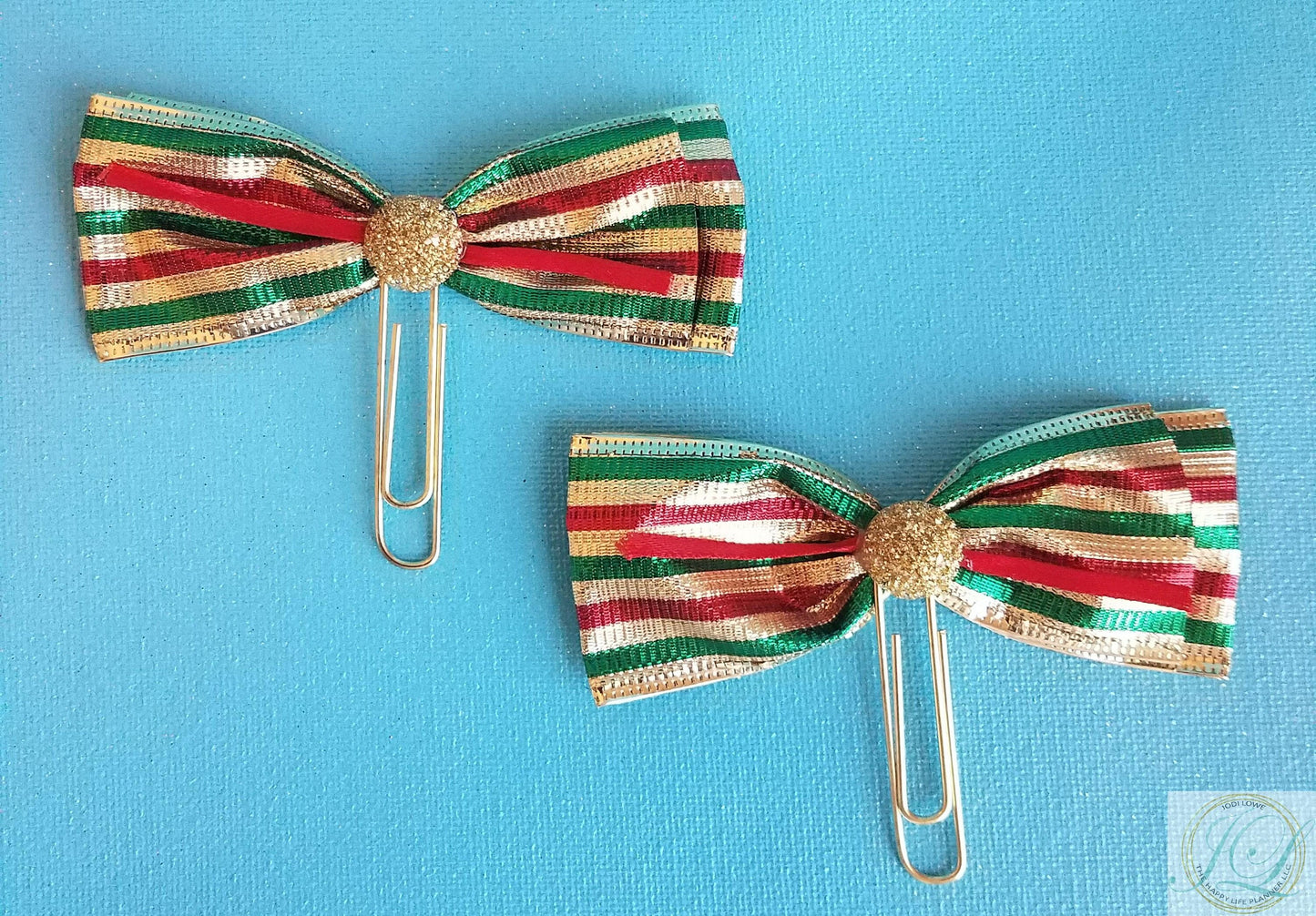 Golden Holiday planner clip