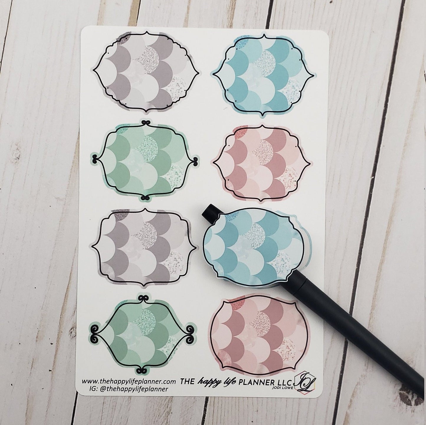 Framed Note Planner Stickers, Happy Planner Stickers, Planner stickers, sticker kit, notes, note stickers, framed stickers, frames
