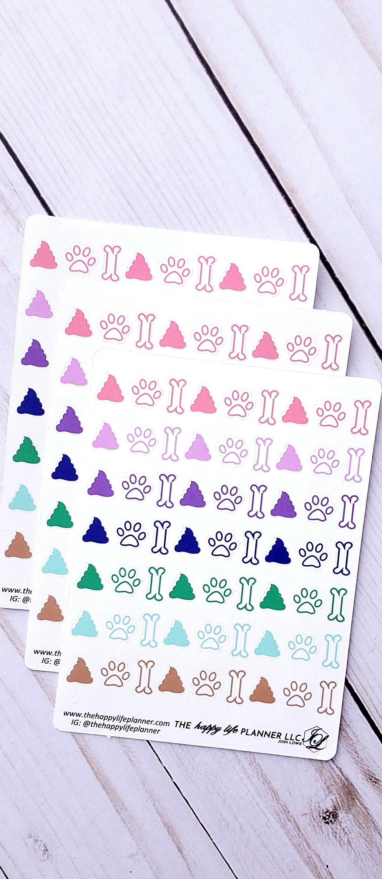 Pets and Poop scoop planner stickers, pets and poop scoop  stickers, planner stickers, functional stickers
