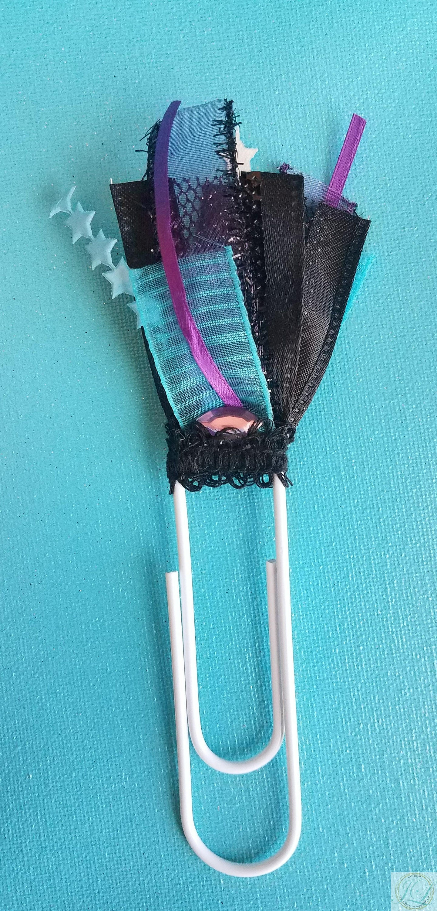 Giant blue and purple planner clip