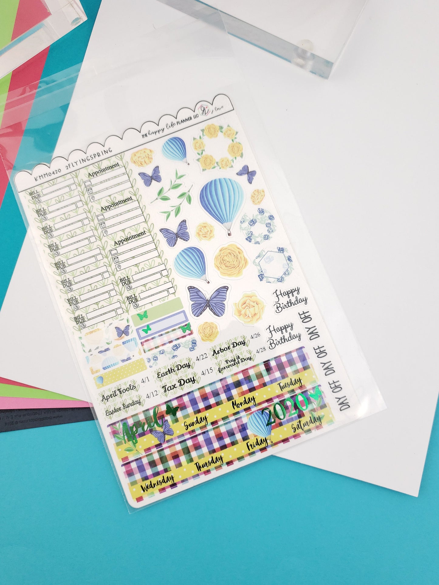 APRIL MINI Monthly Planner Sticker Kit, MINI Happy Planner Sticker Kit, Planner stickers, monthly sticker kit, monthly kit. Read Description
