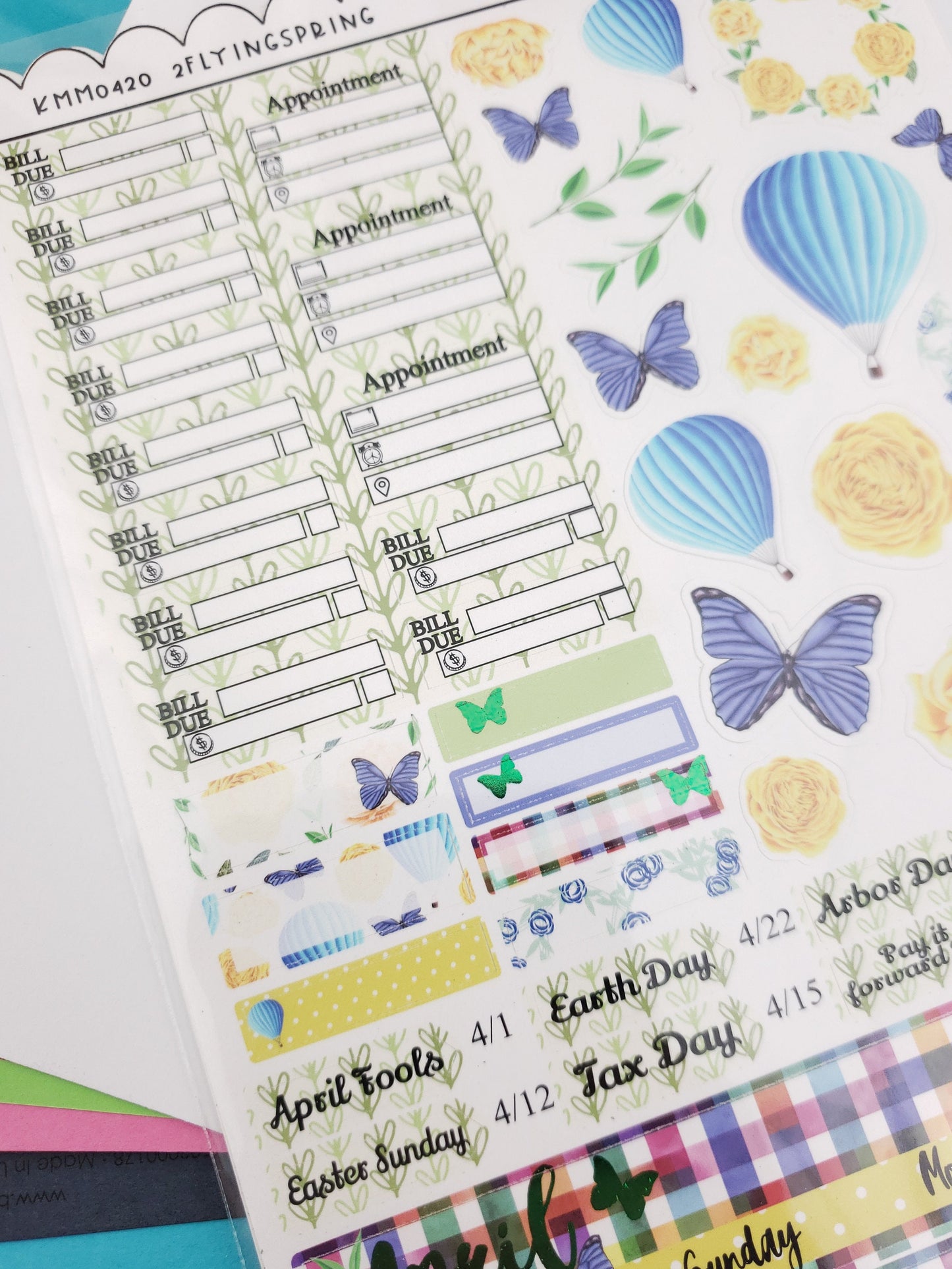 APRIL MINI Monthly Planner Sticker Kit, MINI Happy Planner Sticker Kit, Planner stickers, monthly sticker kit, monthly kit. Read Description